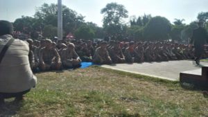 banser majalengka hadiri hut polri
