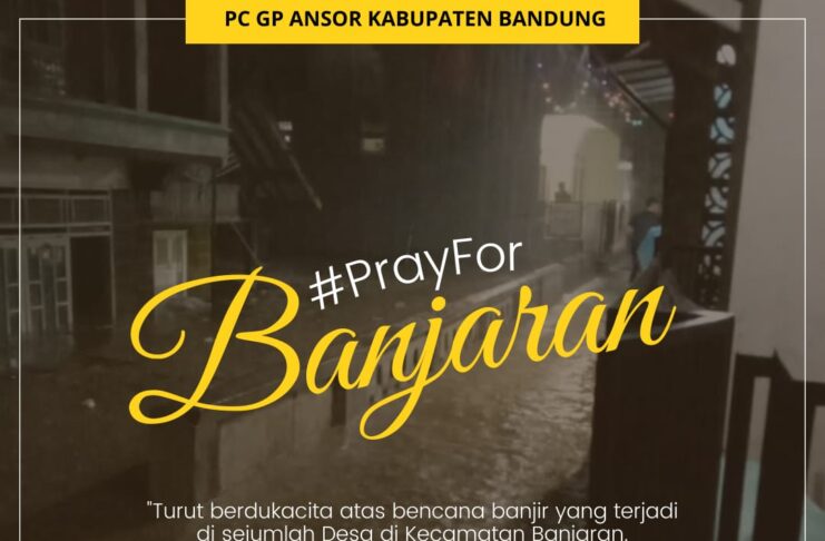 Banjir Terjang Desa Banjaran Wetan, Kabupaten Bandung